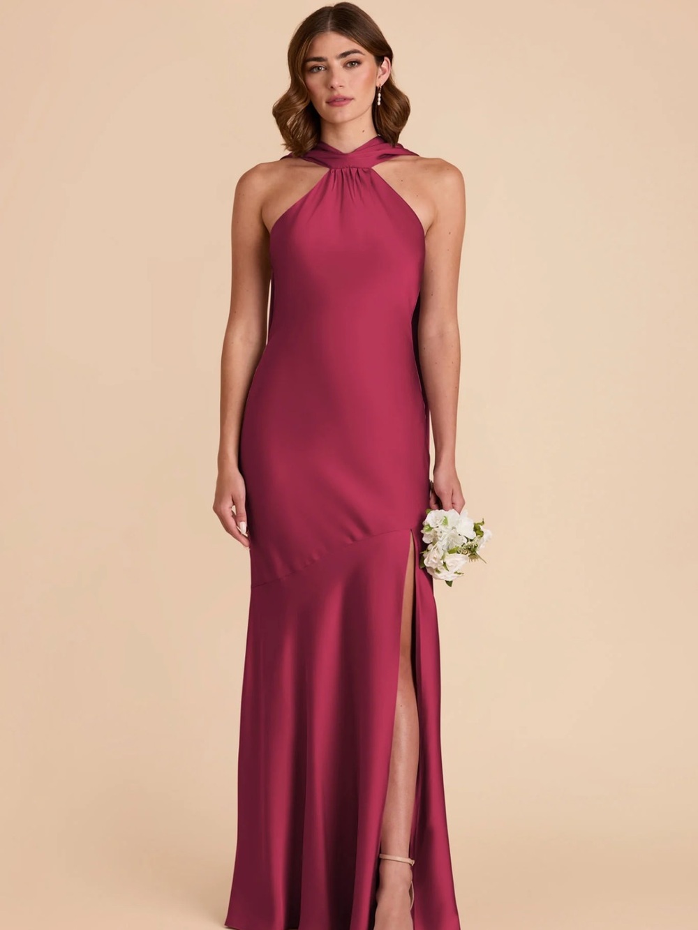 Birdy Grey Bridesmaid dress Berry Matte Satin